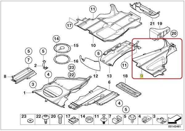 NEW GENUINE BMW 3 SERIES E46 1998 - 2002 PETROL UNDERBODY TRIM PANEL REAR LEFT 51718218119 - Image 3