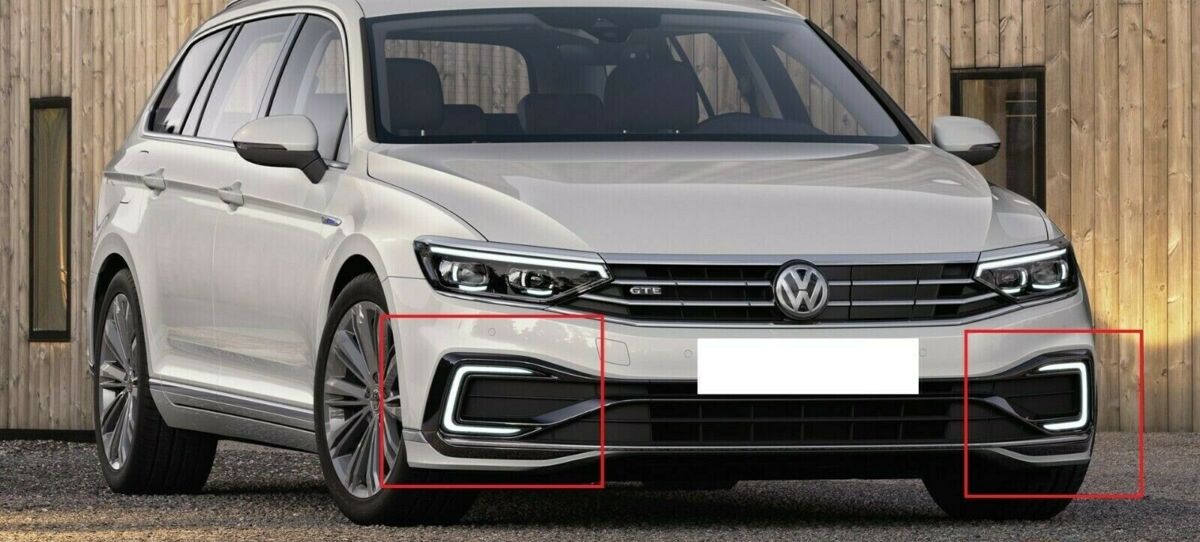 NEW GENUINE VW PASSAT B8 GTE BUMPER DAYTIME RUNNING LIGHT PAIR SET N/S+O/S - Image 2