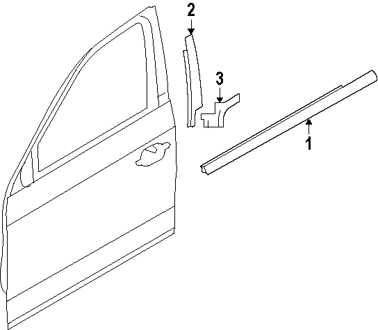 BMW NEW GENUINE F30 F31 12-17 FRONT EXTERIOR GLOSS N/S LEFT DOOR B-PILLAR PANEL 51337263383 - Image 2