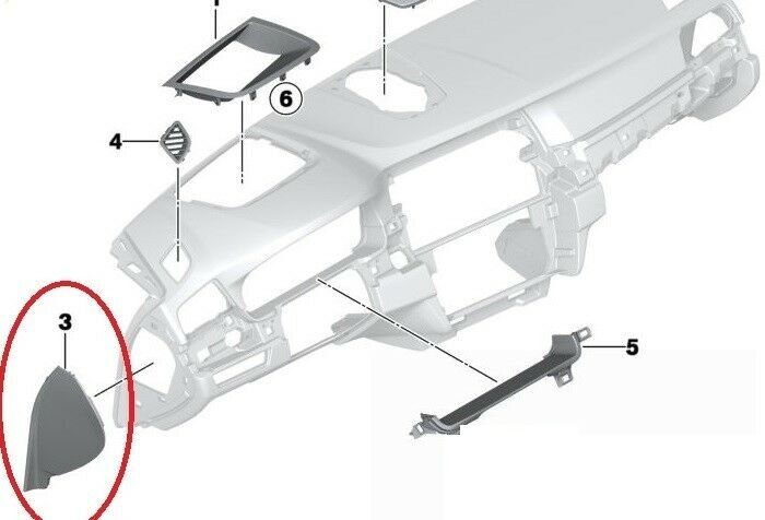 BMW NEW GENUINE 5 SERIES F10 F11 2010 2017 LEFT SIDE BLACK COVER N/S 51459209788 - Image 6