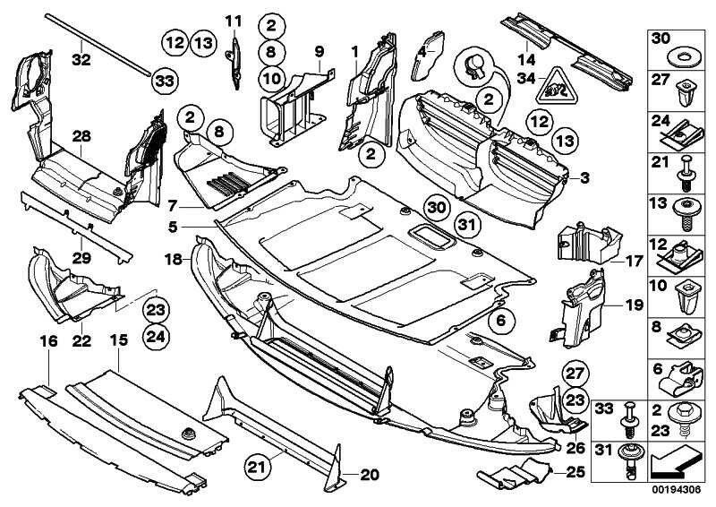 BMW NEW GENUINE E60 E61 5 SERIES 03-10 UNDERHOOD SPLASH SHIELD 51717033761 - Image 2