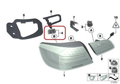 BMW NEW GENUINE 3 SERIES E92 E93 LCI REAR REVERSE LIGHT SOCKET WITH BULB 63217274611 - Image 3
