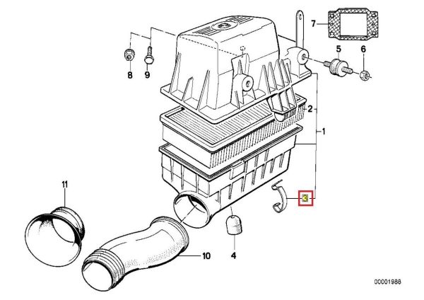NEW GENUINE MERCEDES BENZ AIR FILTER HOUSING SPRING CLIP A0009931725 - Image 2