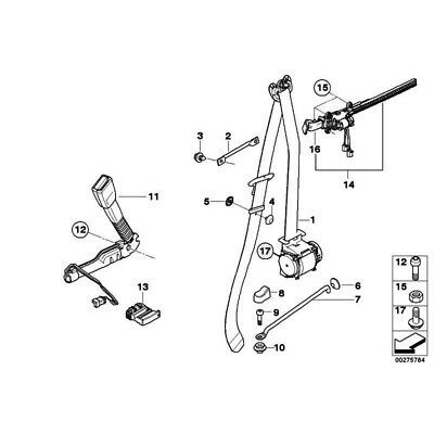 NEW GENUINE BMW 3 SERIES E92 E92 LCI SAFETY BELT SPACER BUSH PLASTIC BLACK 1 PCS - Image 2