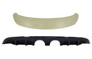 Rear Bumper Valance Diffuser with Roof Spoiler suitable for VW Golf 6 VI (2008-2012) R20 Look only for Standard Bumper