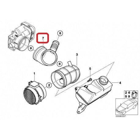 BMW NEW GENUINE 5 SERIES E39 PETROL 3.0i TUBE ELBOW AIR INTAKE BOOT 13547505836 - Image 2