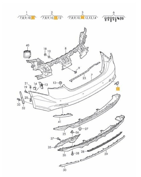 NEW GENUINE AUDI A5 S5 16- S LINE REAR BUMPER TOW HOOK EYE COVER CAP PRIMED 8W6807441AGRU - Image 2