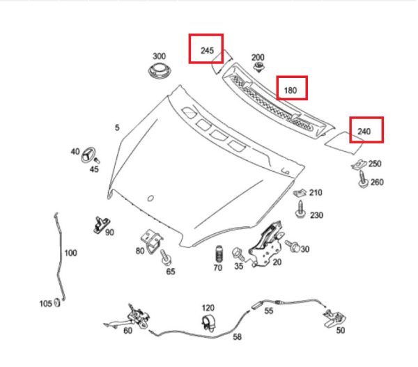 NEW GENUINE MERCEDES BENZ MB B CLASS W245 FRONT WATER DRAIN COVER SET - Image 3