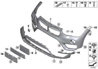 NEW GENUINE BMW X1 F48 15-16 O/S RIGHT HEADLIGHT WASHER JET COVER CAP 51117453706 - Image 3