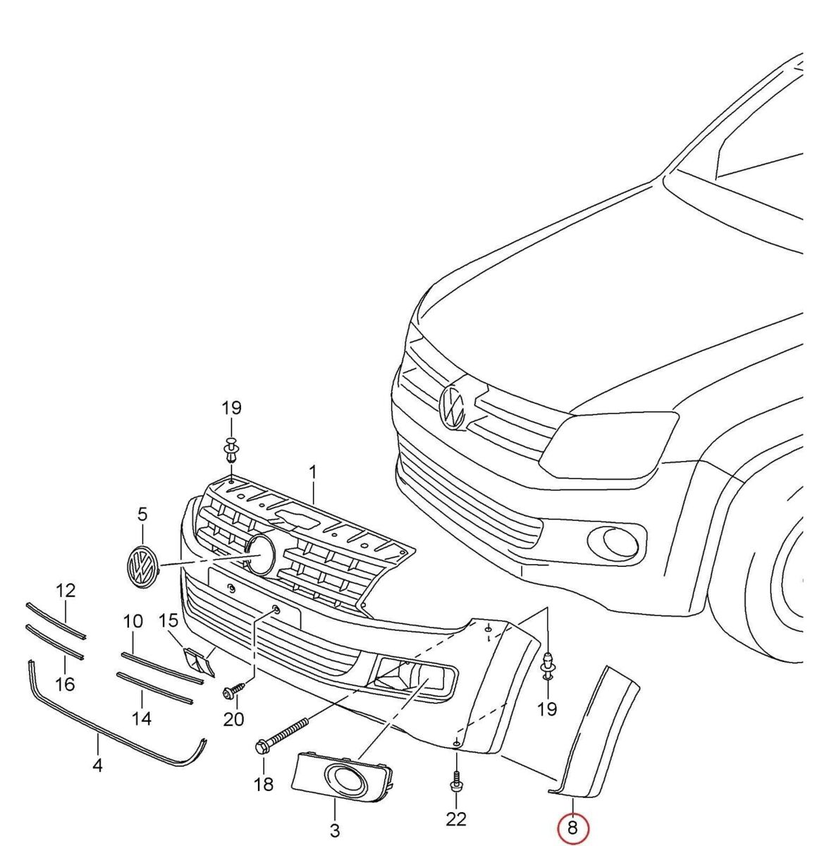 NEW GENUINE VOLKSWAGEN VW AMAROK FRONT WHEEL COVER RIGHT O/S 2HH853728GRU - Image 3