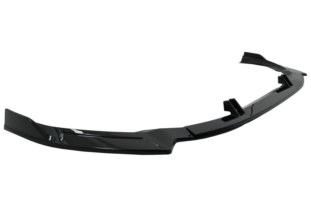 Front Bumper Add-On Spoiler Lip suitable for Audi A4 B9 Second Facelift S-Line (2020-up) Piano Black - Image 4