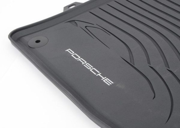 NEW GENUINE PORSCHE CAYENNE 11-14 FRONT AND REAR BLACK RUBBER FLOOR MATS LHD 958044801551E0 - Image 3