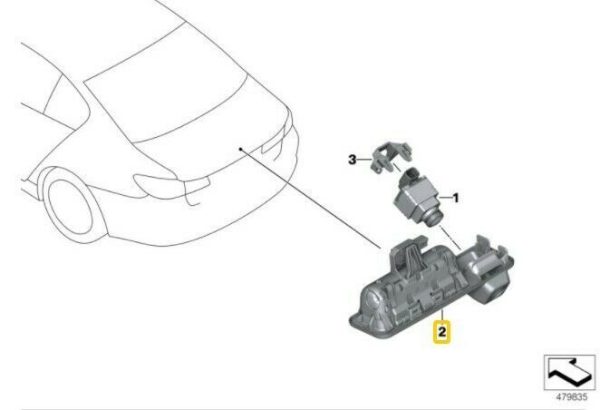 GENUINE BMW 1 5 X5 F40 F90 G30 G31 G05 HANDLE REAR BOOT DOOR TAILGATE 51247381868 - Image 2