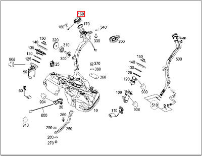 NEW GENUINE MERCEDES BENZ CLK W208 FUEL TANK FILLER CAP A2204700005 - Image 2