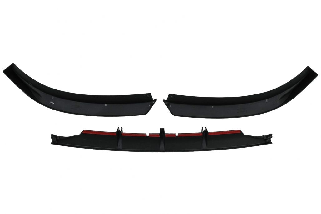 Front Bumper Add-On Spoiler Lip suitable for Audi A4 B8 (2007-2012) Sedan Avant Piano Black - Image 8