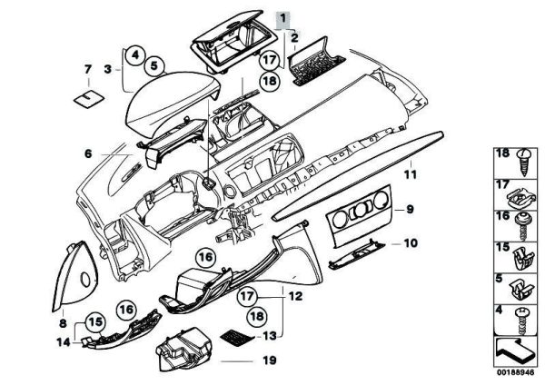 BMW NEW GENUINE 1 SERIES E81 E87 E88 E92 CENTER DASHBOARD TRIM PANEL  51456976841 - Image 2