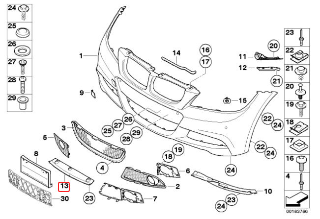 BMW NEW GENUINE 3 E90 E91 2008/09 - 2012 M BELLY PAN UNDERHOOD SHIELD ADAPTER 51117892935 - Image 3