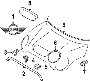 MINI NEW GENUINE R55 R56 R57 R58 R59 O/S RIGHT CHROME HEADLIGHT TRIM RING 51137149906 - Image 3