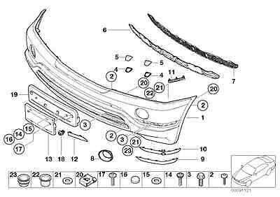 NEW GENUINE BMW X5 E53 00-03 N/S LEFT HEADLIGHT WASHER JET COVER CAP 61678252745 - Image 2