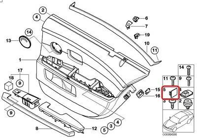 BMW NEW GENUINE 7 SERIES E65 E66 FRONT REAR DOOR PANEL PLUG DARK SILVER 51417025647 - Image 2