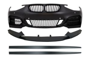 Front Bumper with Lip Spoiler and Side Skirts Add-on suitable for BMW 1 Series F20 F21 (2011-08.2014) M-Performance Design