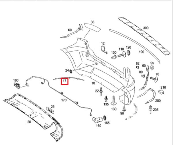 NEW GENUINE MERCEDES MB B CLASS W245 REAR BUMPER RIGHT CHROME MOLDING TRIM - Image 2