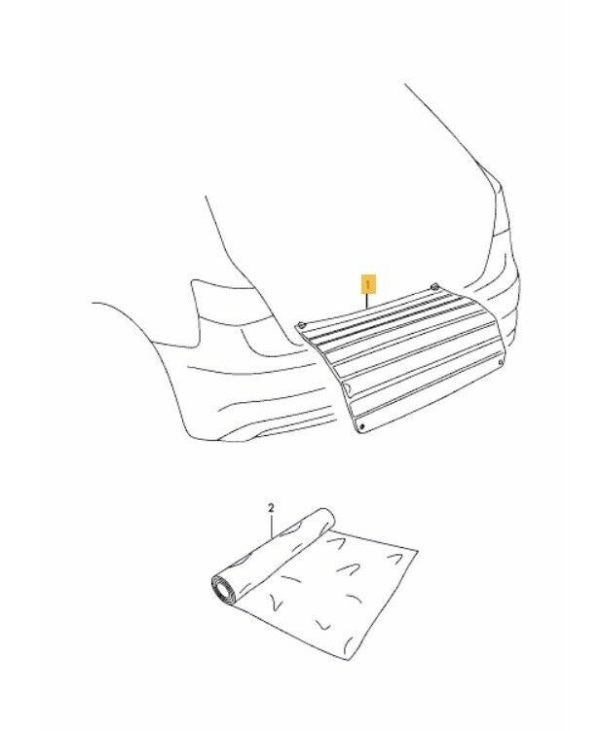 NEW GENUINE AUDI TRUNK BOOT LOADING ANTI SLIP SILL PROTECTIVE MATT 8X0061190 - Image 2