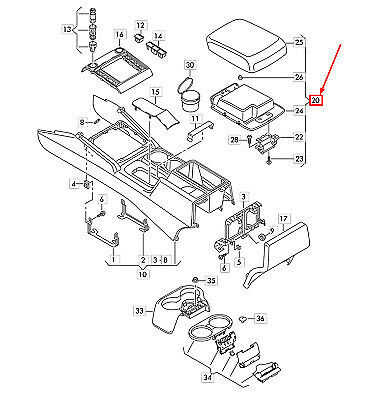 NEW GENUINE VW AMAROK 2010-2017 CENTRE CONSOLE ARMREST LID COVER 2H6863761AICE - Image 2