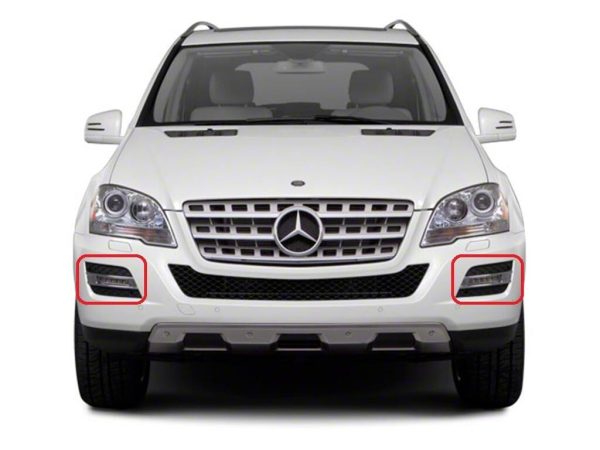 NEW GENUINE MERCEDES BENZ MB ML 2009- W164 FRONT BUMPER DRL COVER GRILL SET  A1648801924 + A1648802024 - Image 2