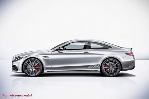 Set Sticker Side Decals & Upper Bonnet Roof Tailgate Dark Grey suitable for MERCEDES C205 Coupe A205 Cabriolet (2014-up) A45 Design Edition 1 - Image 12