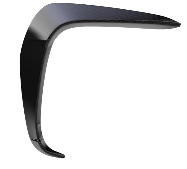Front bumper vent frame carbon fibre flap for Ferrari Purosangue - Image 4
