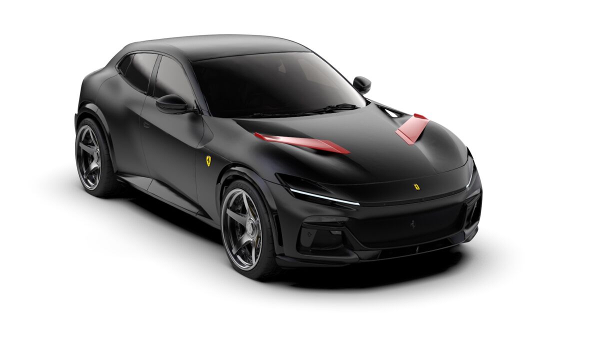 Hood Carbon fibre flap for Ferrari Purosangue vent spoiler frame diffuser - Image 2