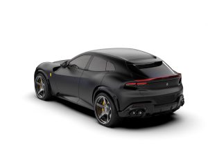 Trunk lower middle carbon spoiler for Ferrari Purosangue