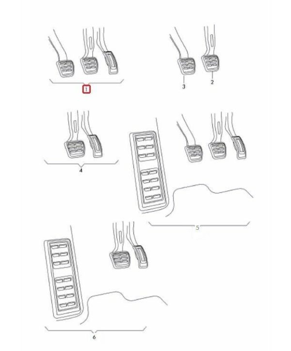 NEW GENUINE AUDI A4 A5 Q5 STAINLESS STEEL PEDAL COVERS MANUAL LHD 8K1064200D - Image 2