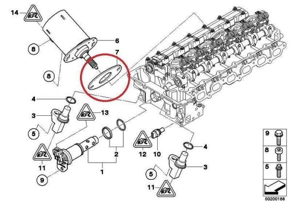 NEW GENUINE BMW N52 ENGINE CAMSHAFT VALVETRONIC ACTUATOR SEAL GASKET 11377516302 - Image 2