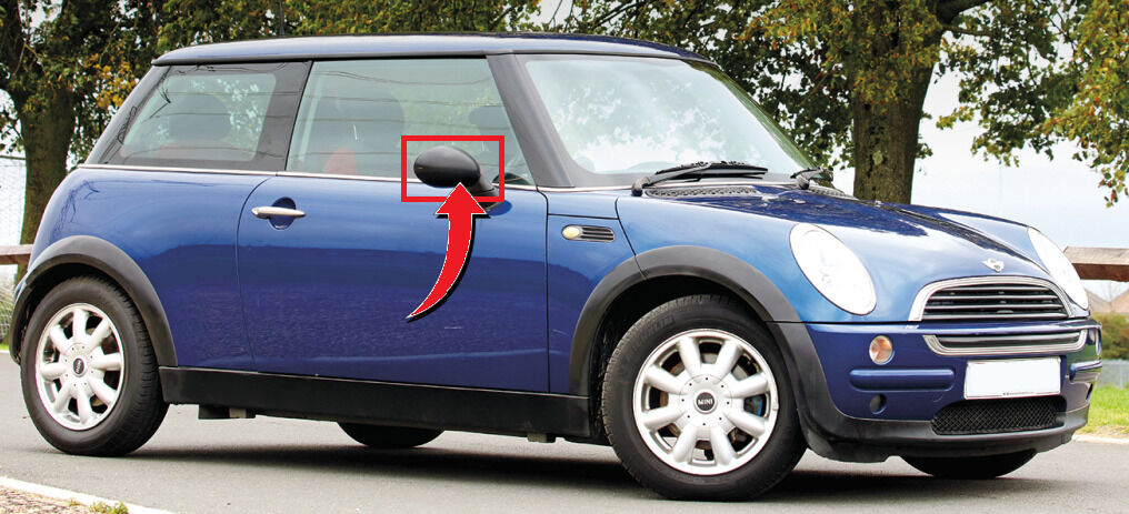 NEW GENUINE MINI R50 R52 CABRIO R53 SIDE MIRROR BLACK RHD RIGHT O/S 51167192476 - Image 2