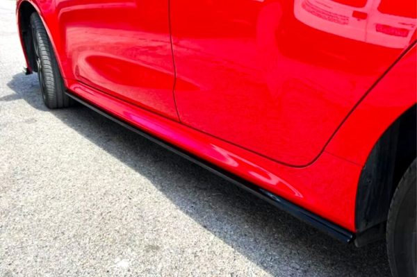 Side Skirts Extensions suitable for Toyota Yaris MK4 XP210 (2020-up) Piano Black - Image 7