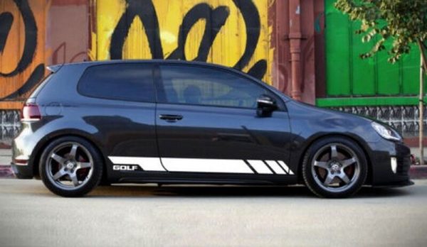 Side Decals Sticker Vinyl White suitable for VW  Golf 5 6 7 V VI VII (2003-up) - Image 4
