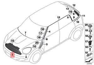 MINI NEW GENUINE COUNTRYMAN R60 COOPER S (TILL 14/07) FRONT BONNET VENT GRILLE 51139807476 - Image 2