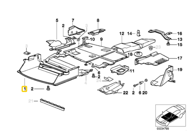 Genuine M3/ M Sport Air Duct Engine undertray protection underside Heat insulation Belly pan For BMW E36 - Image 5