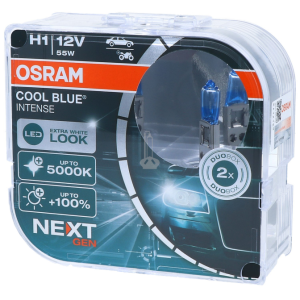 OSRAM Cool Blue Intense H1 +100% (NEXT GEN) Extra White (LED look) Car Bulbs (2 Bulbs)