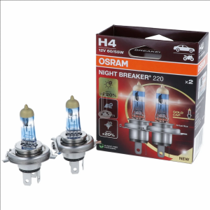 OSRAM Night Breaker 220 - H4 +220% Xenon White Car Bulbs (2 Bulbs)