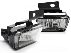 Clear Chrome fog lights with bracket for VW Golf II / Jetta MK2