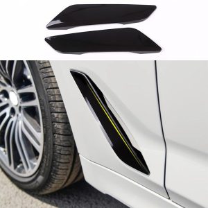 FRONT SIDE FENDER VENTS COVERS FOR BMW G30 / G31 17- GLOSSY BLACK