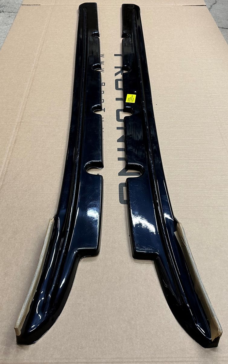 Black Gloss Performance Side skirts addons / Blades / diffusers / sill covers with Wing ForPorsche Cayman 987 2005-2013 - Image 5