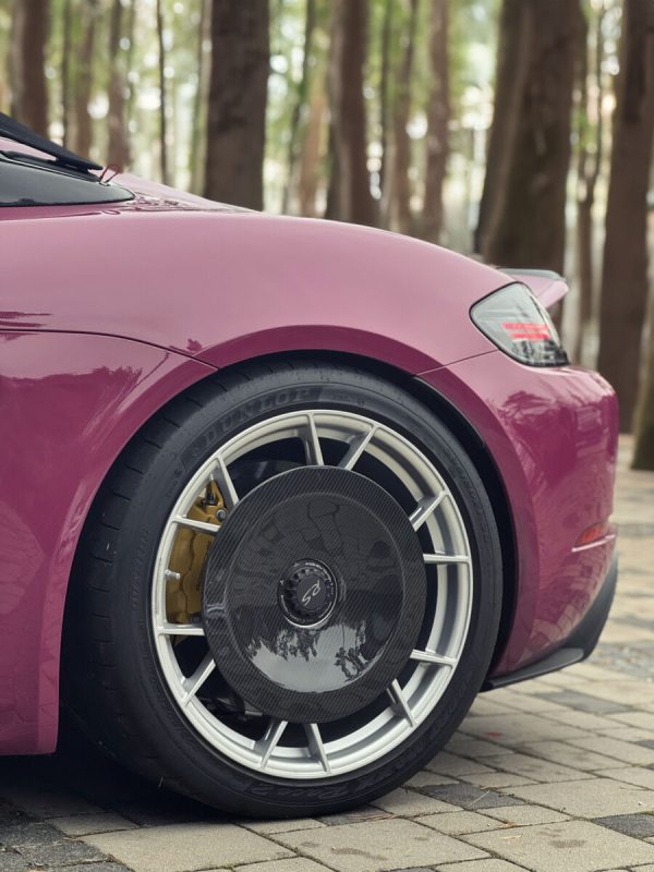 Aerodynamic aero disc set rear wheel discs covers for the Porsche Cayman GT4 RS 718