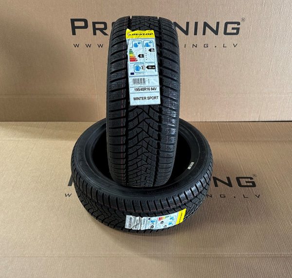 2x WINTER Dunlop 195/45 R16 Winter Sport 5 Tyre 84V XL Dot18