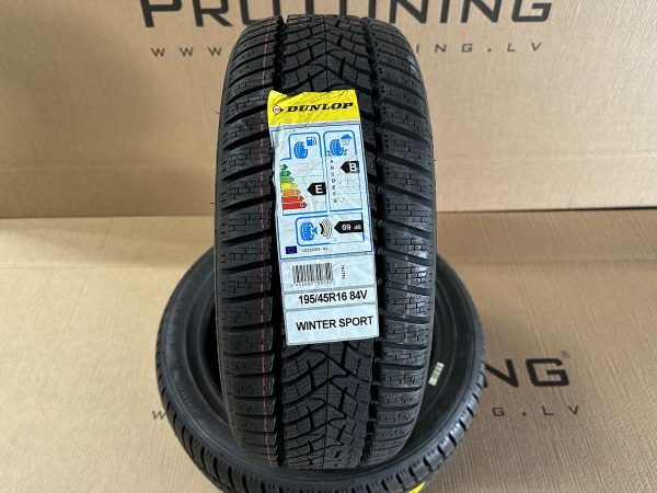 2x WINTER Dunlop 195/45 R16 Winter Sport 5 Tyre 84V XL Dot18 - Image 3