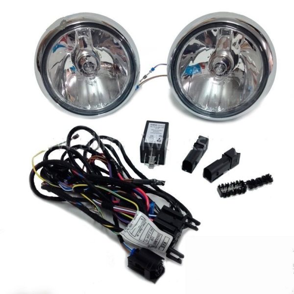 NEW GENUINE MINI SET ADDITIONAL HEADLIGHT HEADLAMP SPOT FOG LIGHT CHROME 63120417669
