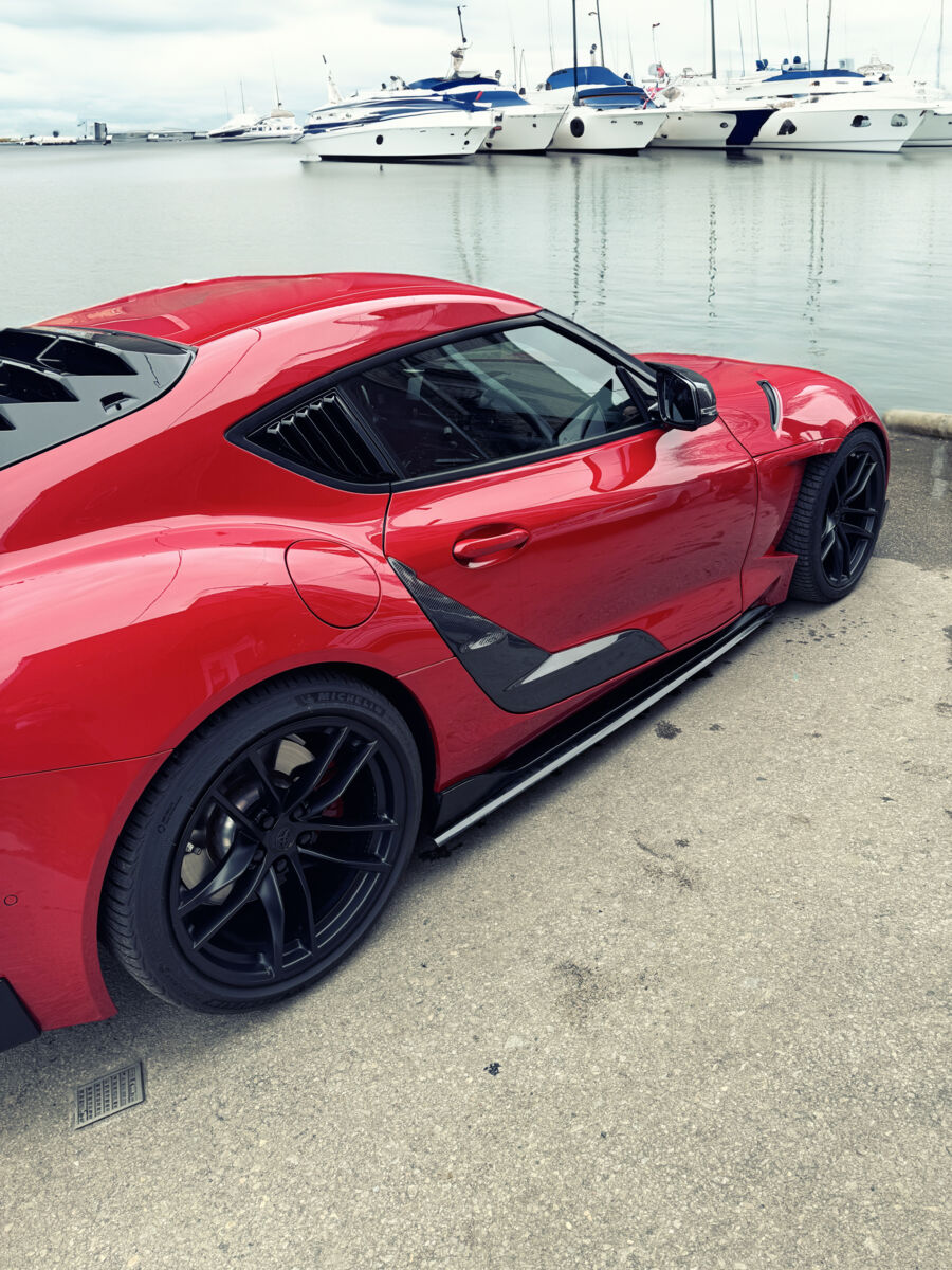 Black Gloss Performance Side skirts diffusers sill covers for Toyota Supra A90 - Image 3